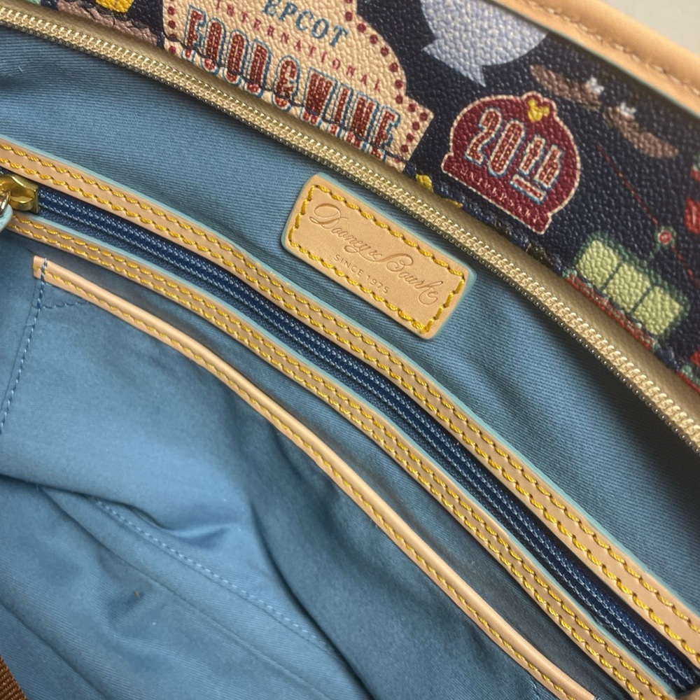 Disney Dooney & Bourke Epcot Food And Wine Festival 2015 20th Satchel Purse Bag - Picture 6 of 10